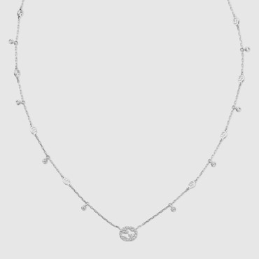 Gucci Interlocking G Diamond Necklace In Undefined