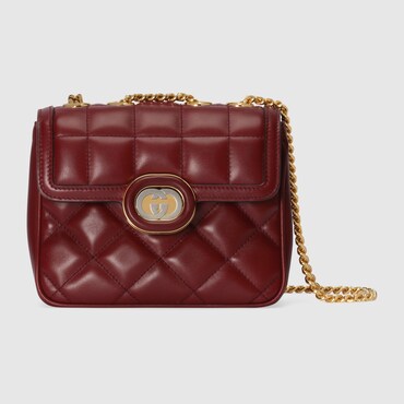 【GUCCI】DECO SMALL SHOULDER BAG GUCCI Deco Small Off White Quilted Leather Shoulder Bag New