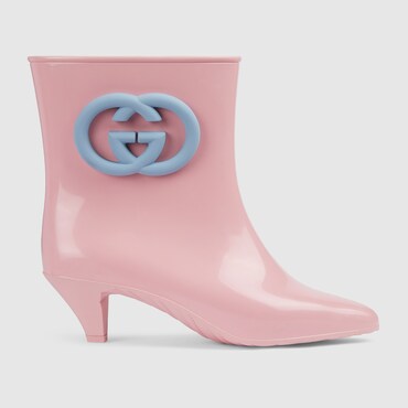 Gucci Damenstiefelette Mit Gg In Pink