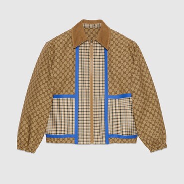 GUCCI GUCCI REVERSIBLE CHECKED COTTON JACKET