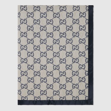 GUCCI Double-sided GG Quilted Cotton Blanket