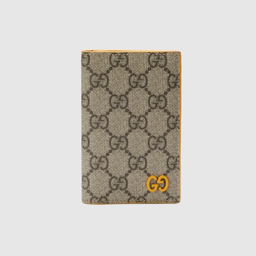 Gucci Long Card Case With Gg Detail In Beige