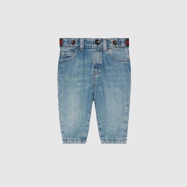 GUCCI Baby - Denim Trousers, Size 3-6 MONTHS