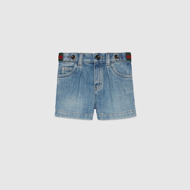 GUCCI Baby - Denim Bermuda, Size 6-9 MONTHS