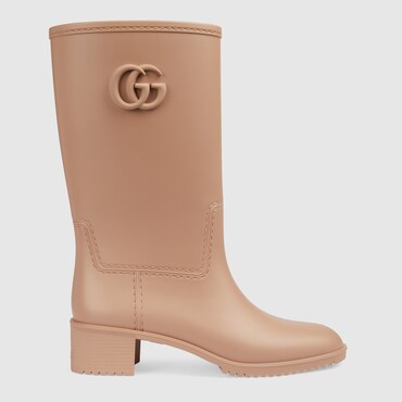 Gucci Damenstiefel Mit Doppel G In Brown
