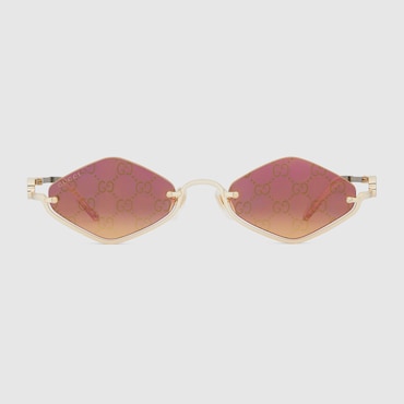 GUCCI Geometric Frame Sunglasses