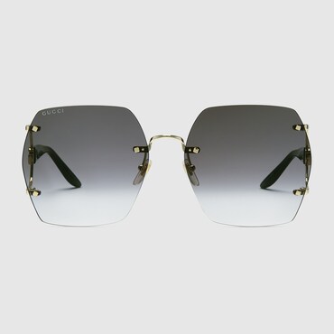GUCCI Geometric Frame Sunglasses