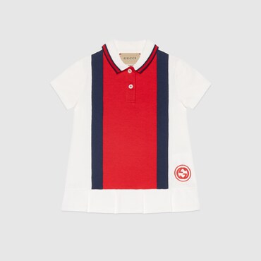 GUCCI Baby - Web Cotton Dress, Size 12-18 MONTHS