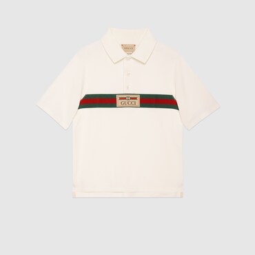 GUCCI Kids - Cotton Polo Top With Web, Size 5 YEARS