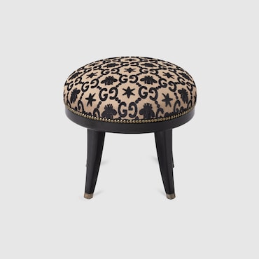 GUCCI GG Bee And Star Jacquard Round Stool