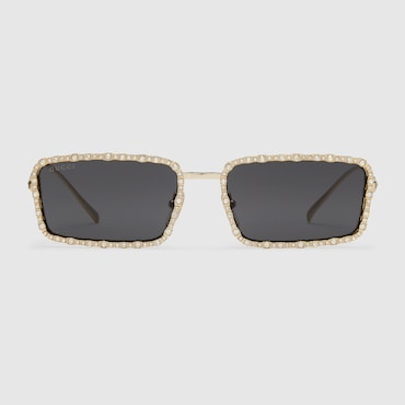 GUCCI Rectangular Frame Sunglasses