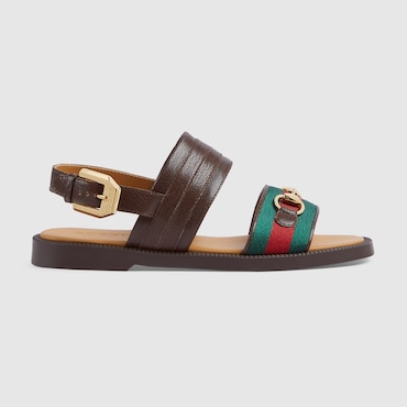 GUCCI Kids - Children Horsebit Web Sandal, Size 28