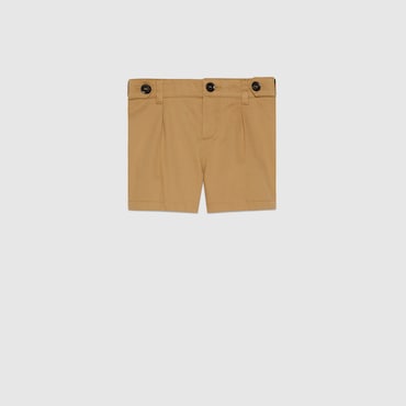 GUCCI Baby - Stretch Cotton Shorts With Web, Size 36 MONTHS