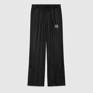 Gucci Technical Jersey Track Pant In Schwarz