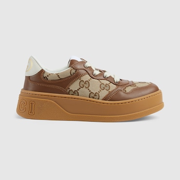 GUCCI Kids - Leather Platform Trainer, Size 31
