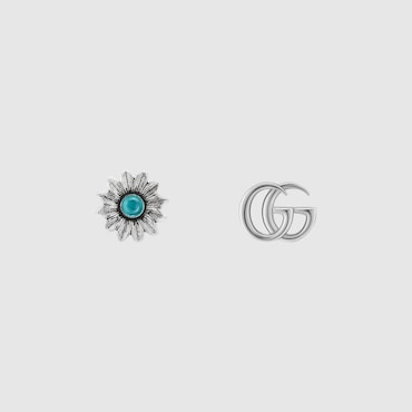 GUCCI Double G Flower Stud Earrings