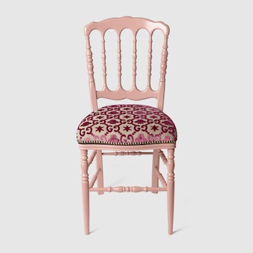 GUCCI Wood Chair With GG Bees And Stars
