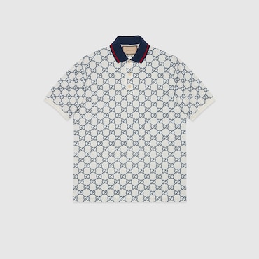 GUCCI GG Stretch Cotton Polo, Size XXS