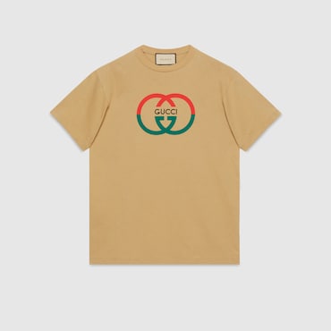 GUCCI Cotton Jersey Printed T-shirt, Size M
