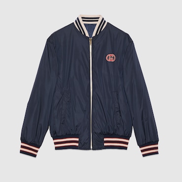 GUCCI Veste Réversible En Toile De Nylon À Motif GG, Taille 42