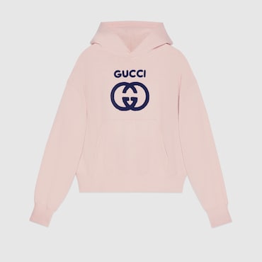 GUCCI Cotton Jersey Sweatshirt With Embroidery, Size XXS