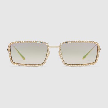 GUCCI Rectangular Frame Sunglasses