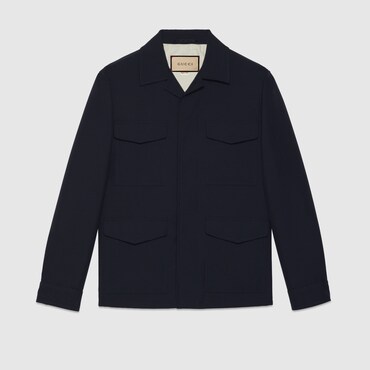 GUCCI Wool Twill Jacket, Size 44