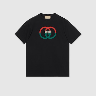 GUCCI Cotton Jersey Printed T-shirt, Size S