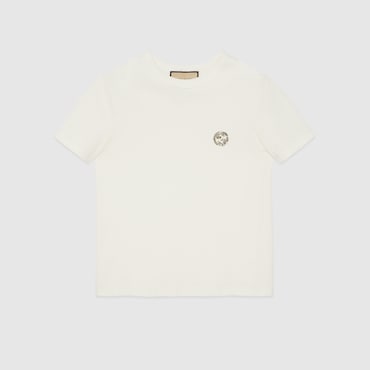 GUCCI Cotton Jersey T-shirt With Interlocking G, Size M