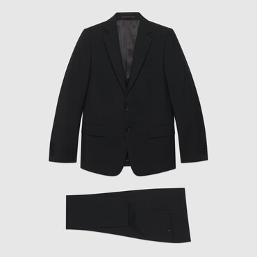 GUCCI Slim Fit Wool Mohair Suit, Size 50 IT