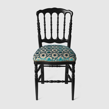GUCCI Wood Chair With GG Bees And Stars