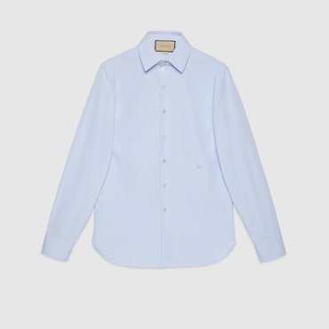 GUCCI Cotton Silk Shirt With Double G, Size 18