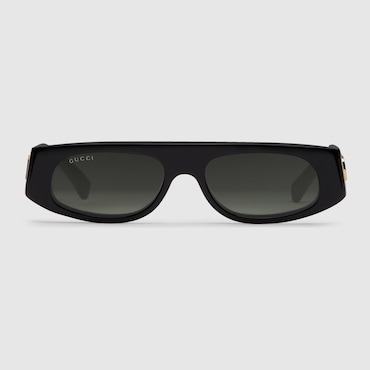 GUCCI Geometric Shaped Frame Sunglasses