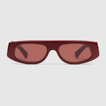 GUCCI Geometric Shaped Frame Sunglasses