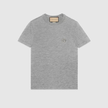 GUCCI Cotton Jersey T-shirt With Embroidery, Size L