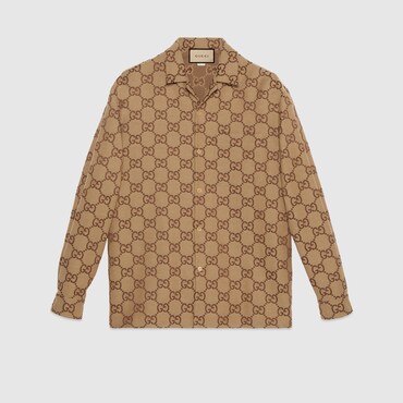 GUCCI Maxi GG Canvas Shirt, Size 52