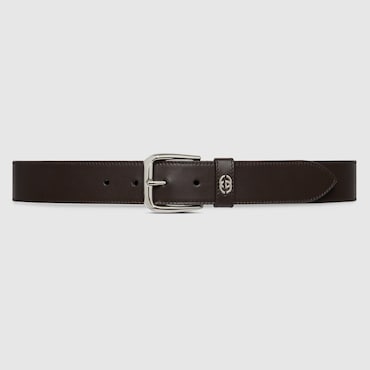 GUCCI Belt With Interlocking G Detail, Size 95