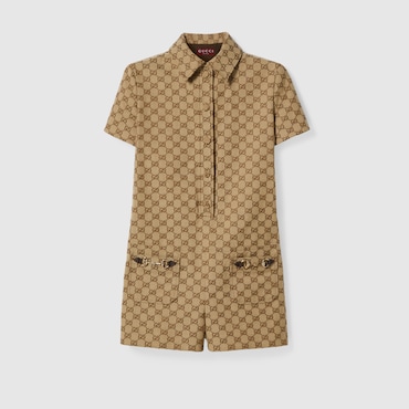 GUCCI Original GG Canvas Jumpsuit, Size 36 IT