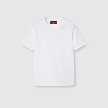 GUCCI Cotton Jersey T-shirt With Crystal, Size XL