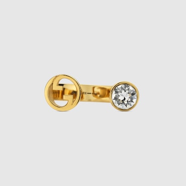 GUCCI Blondie Crystal Ring, Size S