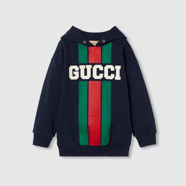 GUCCI Kids - Cotton Hooded Sweatshirt, Size 12 YEARS