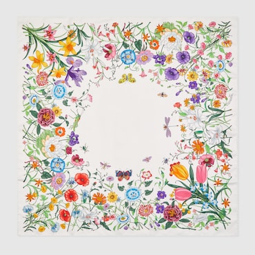 GUCCI Printed Silk Twill Carré