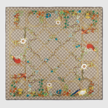 GUCCI Printed Silk Twill Carré