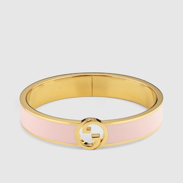 GUCCI Blondie Enamel Cuff Bracelet, Size M