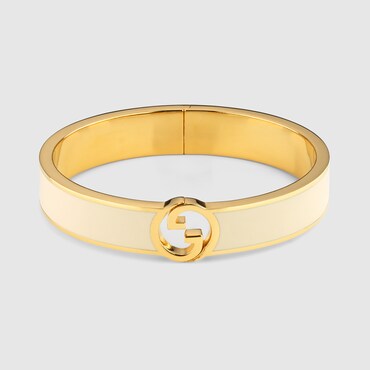 GUCCI Blondie Enamel Cuff Bracelet, Size S