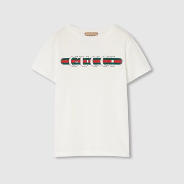 GUCCI Garçons - T-shirt Pour Enfant En Coton Imprimé, Taille 5 ANS