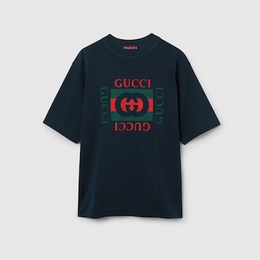 GUCCI Cotton Jersey T-shirt With Print, Size M