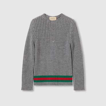 GUCCI Kids - Rib Stitch Wool Top, Size 4 YEARS
