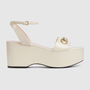 GUCCI Women's Horsebit Flatform Sandal, Size 39 IT