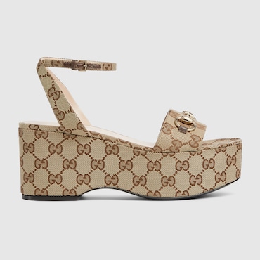 GUCCI Women's Horsebit Flatform Sandal, Size 35 IT